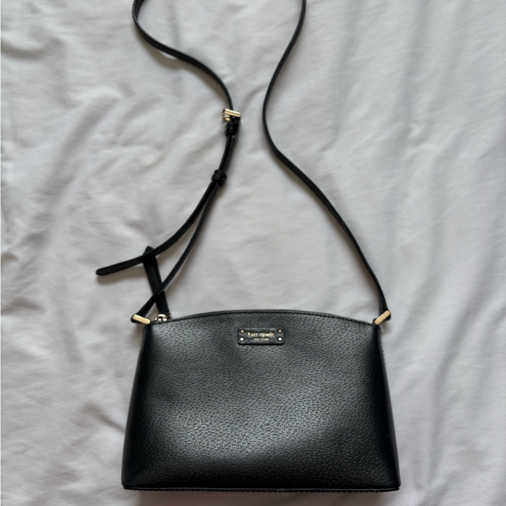 Kate Spade Black Pebbled Crossbody Bag